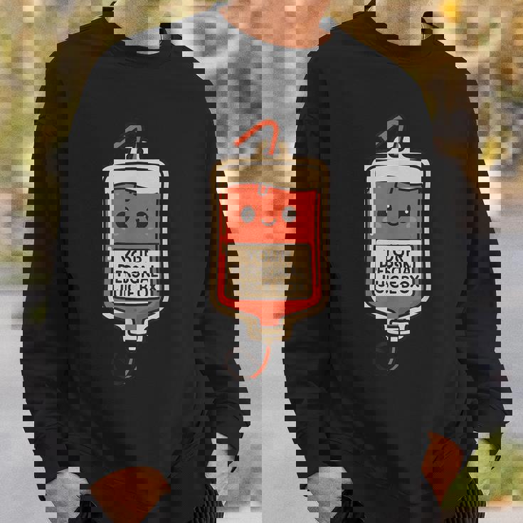 面白い かわいい 静脈内科医 血液バッグ 看護師 医療 ユーモア スウェットシャツ 彼への贈り物