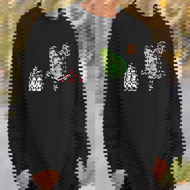 面白い アボカド カートゥーン ボウリング チーム ケグラー コーン ギフト スウェットシャツ 彼への贈り物