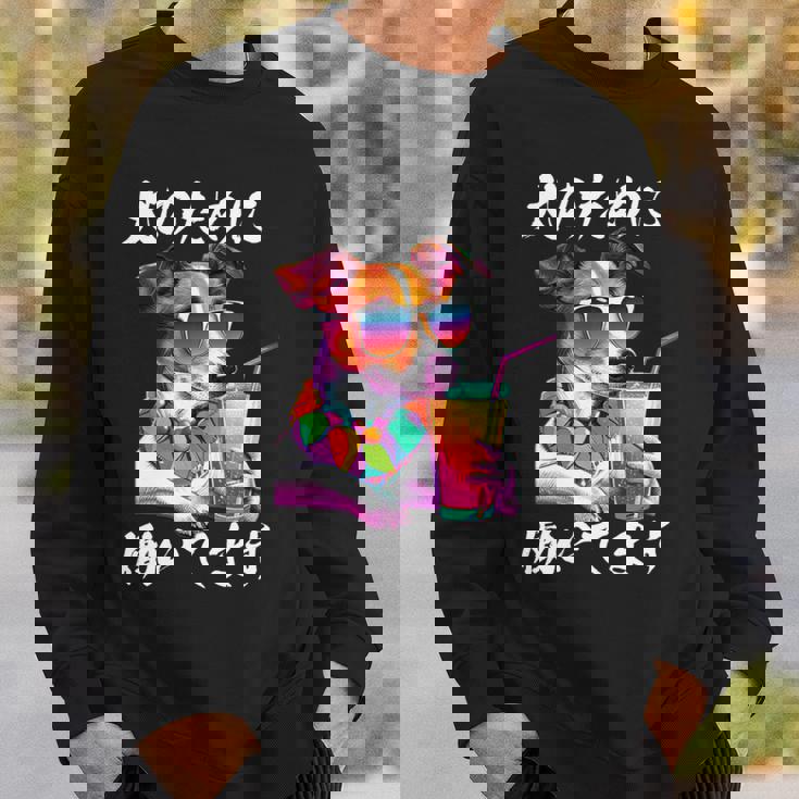 面白いtシャツ ジャックラッセルテリア イヌ わんこ メンズ 犬好き グッズ おもしろ 面白い 服 ネタ 長袖tシャツ スウェットシャツ 彼への贈り物