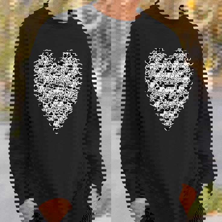 面白いtシャツ パグ 犬 ハート イヌ メンズ 犬好き グッズ かわいい おもしろ 面白い 服 ネタ スウェットシャツ 彼への贈り物