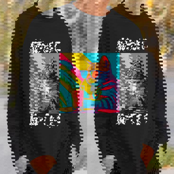 面白いtシャツ 猫 ネコ メンズ 猫好き グッズ おもしろ 面白い 服 ネタ にゃんこ 猫の下僕 長袖tシャツ スウェットシャツ 彼への贈り物