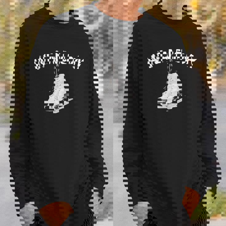 面白いアイススケートアート メンズ レディース スケーター フィギュアスケート スウェットシャツ 彼への贈り物