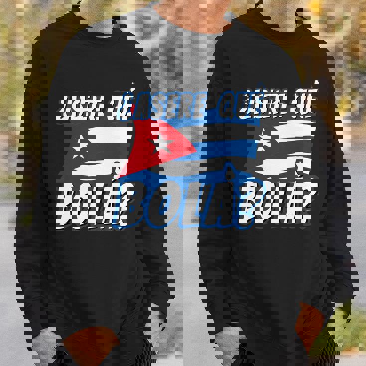 面白いキューバのハバナキューバの旗、アセレ・ケ・ボラ 長袖tシャツ スウェットシャツ 彼への贈り物