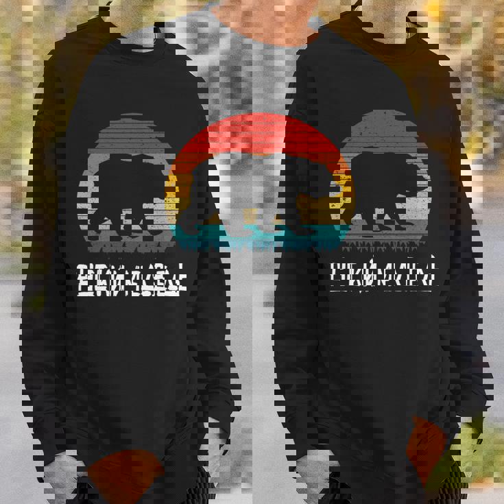 面白いロシア語 ロシアのクマのシルエット ロシア 長袖tシャツ スウェットシャツ 彼への贈り物