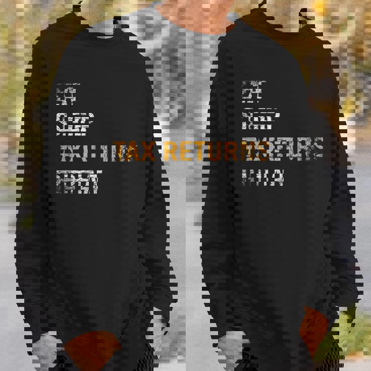 食べる睡眠確定申告繰り返し課税シーズン スウェットシャツ 彼への贈り物