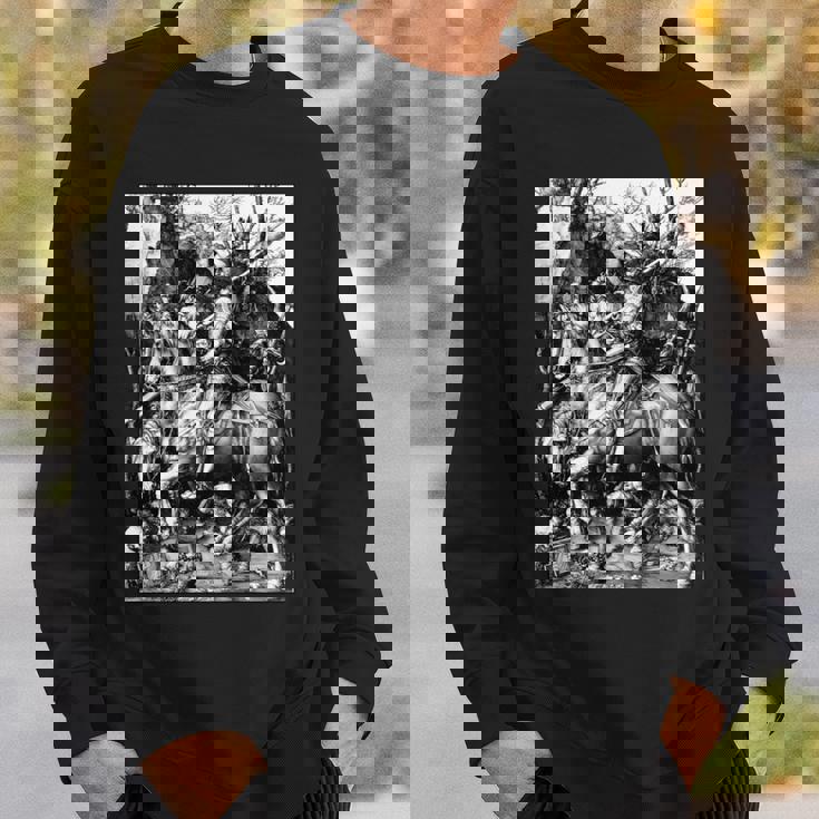 騎士と死と悪魔 アルブレヒト・デューラー1513 長袖tシャツ スウェットシャツ 彼への贈り物