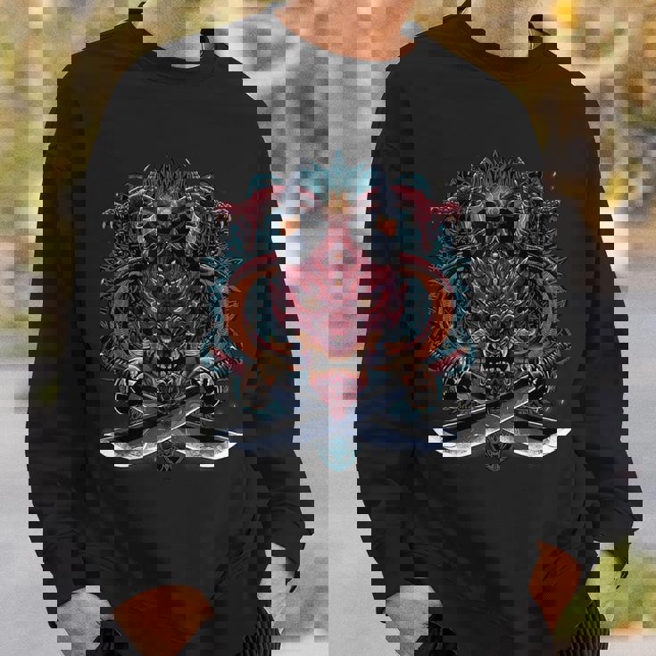 鬼魔悪魔日本の般若の面 スウェットシャツ 彼への贈り物