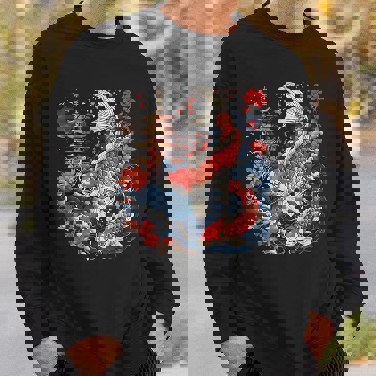 鯉 桜 桜 季節 アジアン 鯉 塔 寺 スウェットシャツ 彼への贈り物