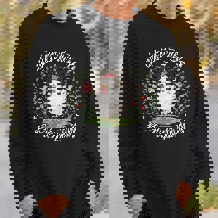 鶏を育てる イエス 賛美 おかしな農家 キリスト教の信仰 スウェットシャツ 彼への贈り物