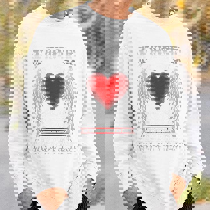 バックプリント My Guardian Angel Brotherメモリアル スウェットシャツ 彼への贈り物