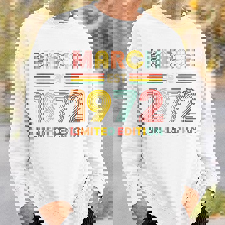 1972年3月日 誕生日 限定版 54歳 54歳 スウェットシャツ 彼への贈り物