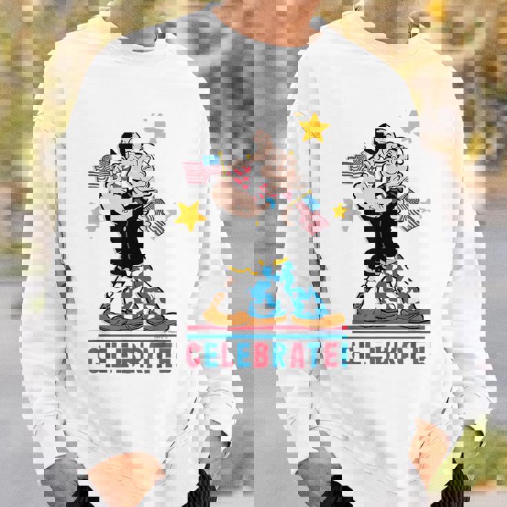 7月4日 「ポパイとオリーブオイルの愛国心」 彼と彼女 スウェットシャツ 彼への贈り物