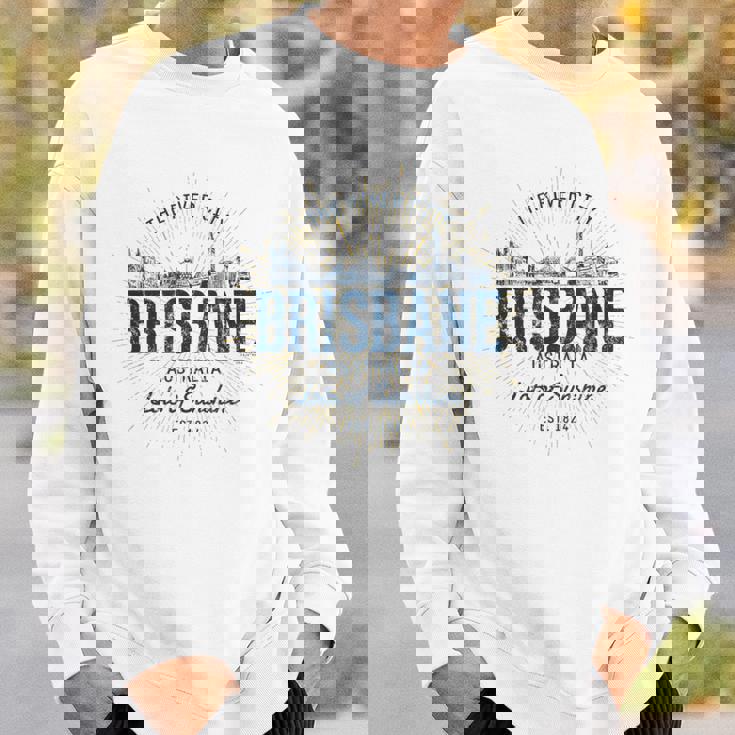 Brisbane Australia オーストラリアレトロスタイルヴィンテージブリスベン スウェットシャツ 彼への贈り物