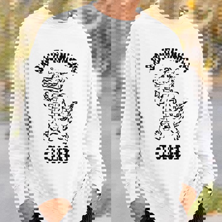 Crocodilelow Runners Club おもしろランニングマスコット 長袖tシャツ スウェットシャツ 彼への贈り物