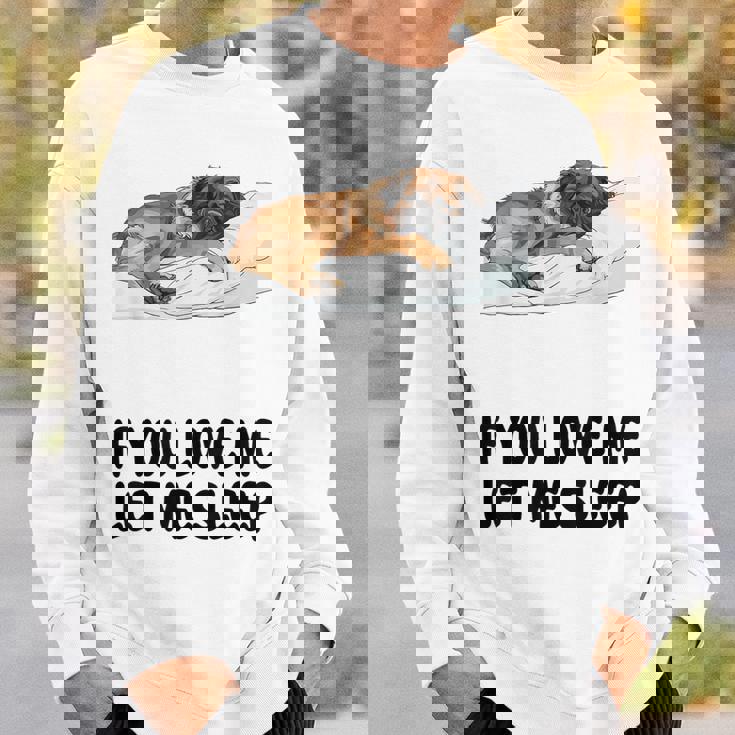 Cute Leonberger If You Love Me Let Meleep パジャマ スウェットシャツ 彼への贈り物