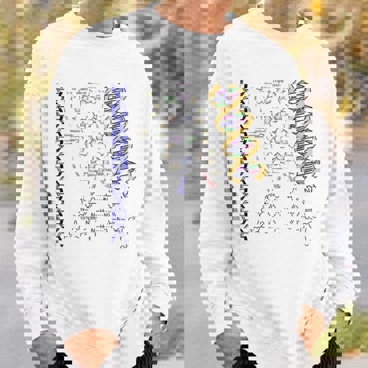 Dna ダブルヘリックス 化学式 分子 サイエンスアート スウェットシャツ 彼への贈り物