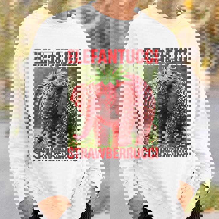 Brainrot Animal Gen Alpha Meme ストロベリーエレファント スウェットシャツ 彼への贈り物