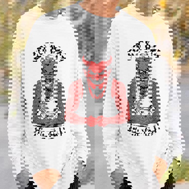 Got Ink Tattoo Devil Hell Yeah Inked Tattooist スウェットシャツ 彼への贈り物