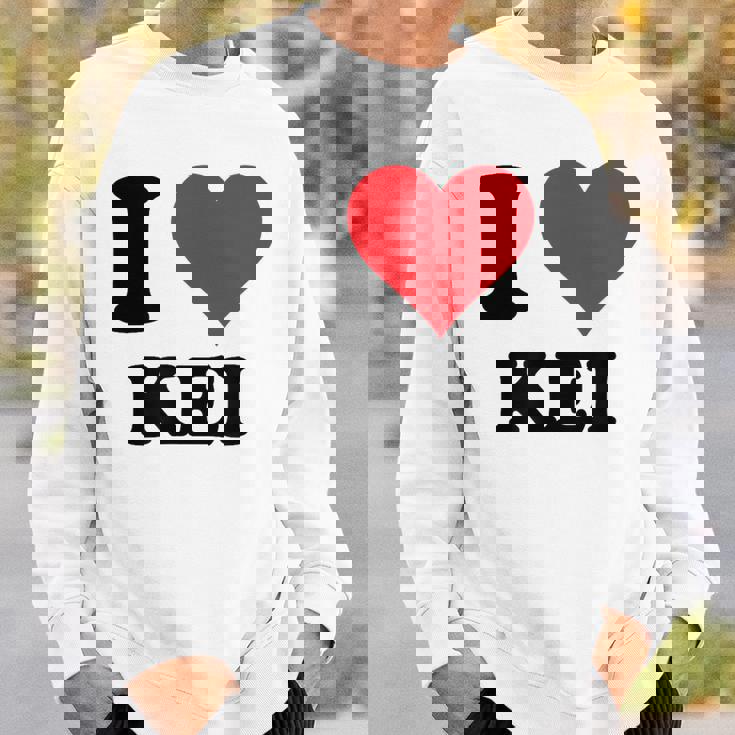 I Heart Keiファーストネーム I Love パーソナライズ スウェットシャツ 彼への贈り物