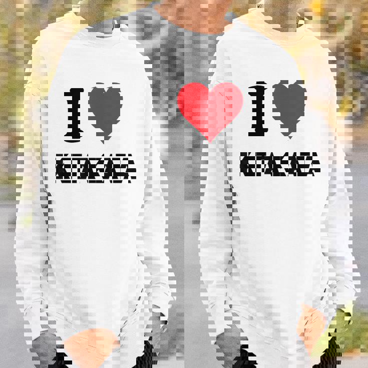 I Heart 喜多方 Japan Love 日本のお土産品 スウェットシャツ 彼への贈り物