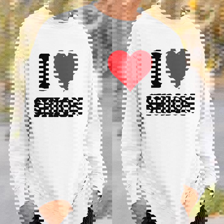 I Hearthion ファーストネーム I Love パーソナライズ スウェットシャツ 彼への贈り物