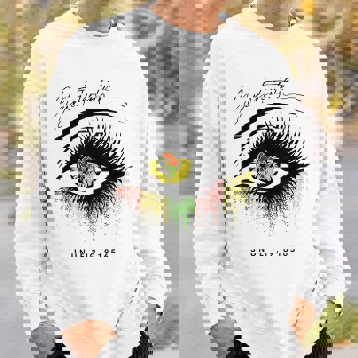 Junenth まつげ アフリカの目 美しい スウェットシャツ 彼への贈り物