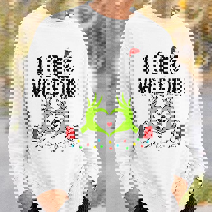 A Little Who Is Due Christmas Pregnancy Announcement Sweatshirt Gifts for Him