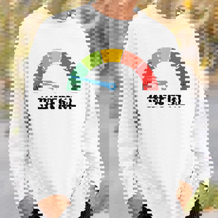 Low Cotisol Maxxing おもしろミーム ソーシャルメディア 自己改善 スウェットシャツ 彼への贈り物