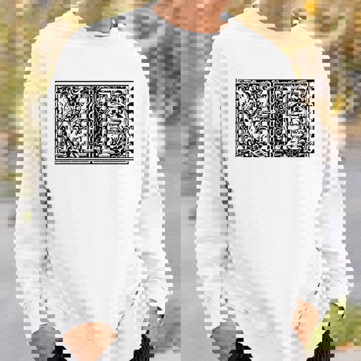 Mf イニシャルm F 名前 姓 オノマスティクス オノマトジー スウェットシャツ 彼への贈り物