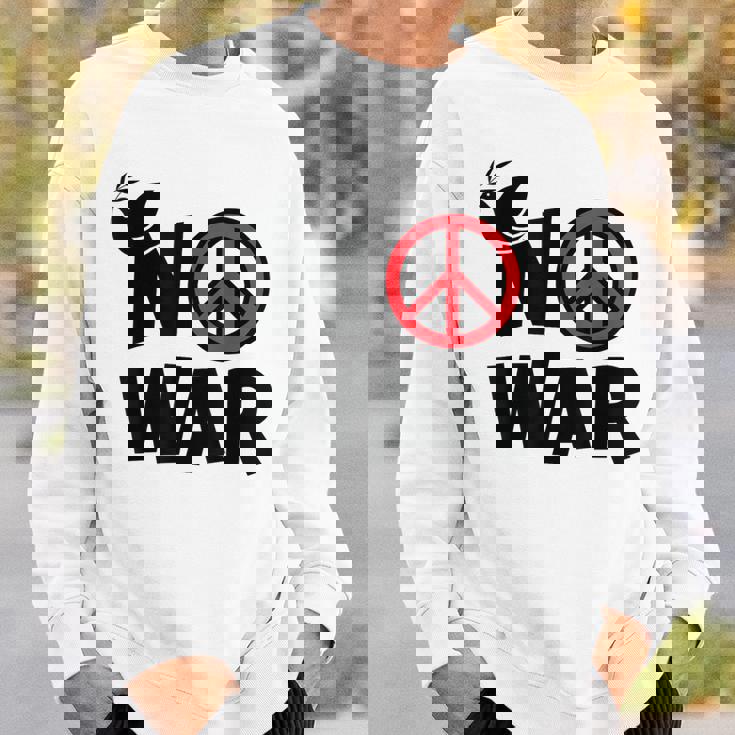 No War 反戦 平和の鳩 スウェットシャツ 彼への贈り物