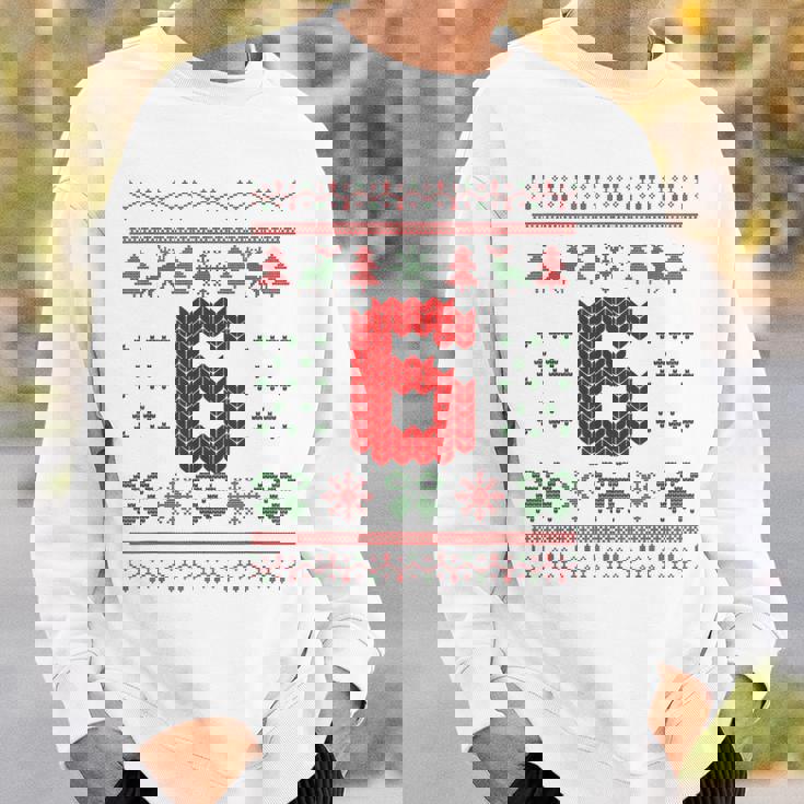 Number 6 Santa Ugly Christmas Sweatshirt Gifts for Him