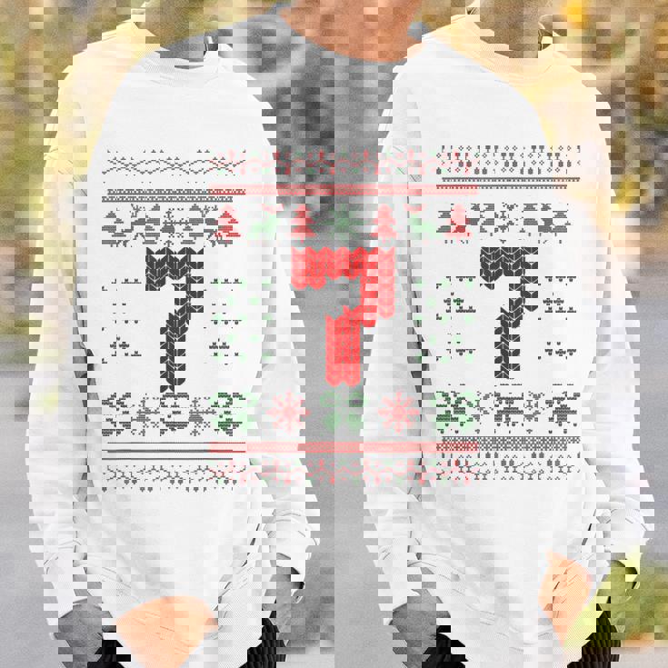 Number 7 Santa Ugly Christmas Sweatshirt Gifts for Him