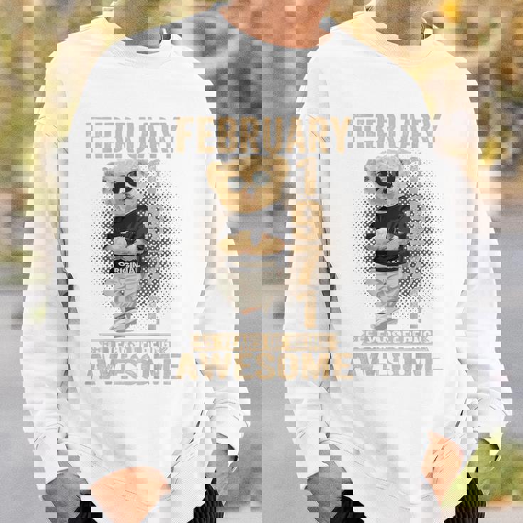 On Back 1971年2月 55歳の誕生日 55歳 テディベア スウェットシャツ 彼への贈り物