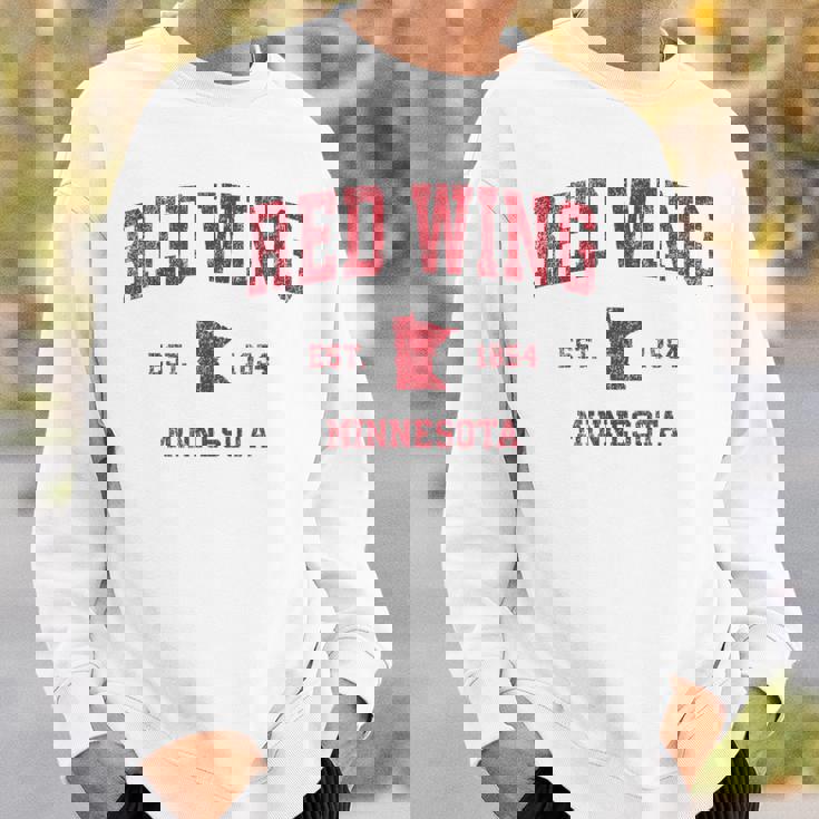 Red Wing ミネソタ Mn ビンテージ スポーツデザイン レッドプリント スウェットシャツ 彼への贈り物