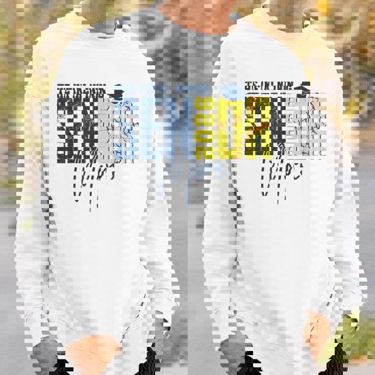 Retro The Final Inning Senior Softball Mom Class Of 2026 Sweatshirt Gifts for Him