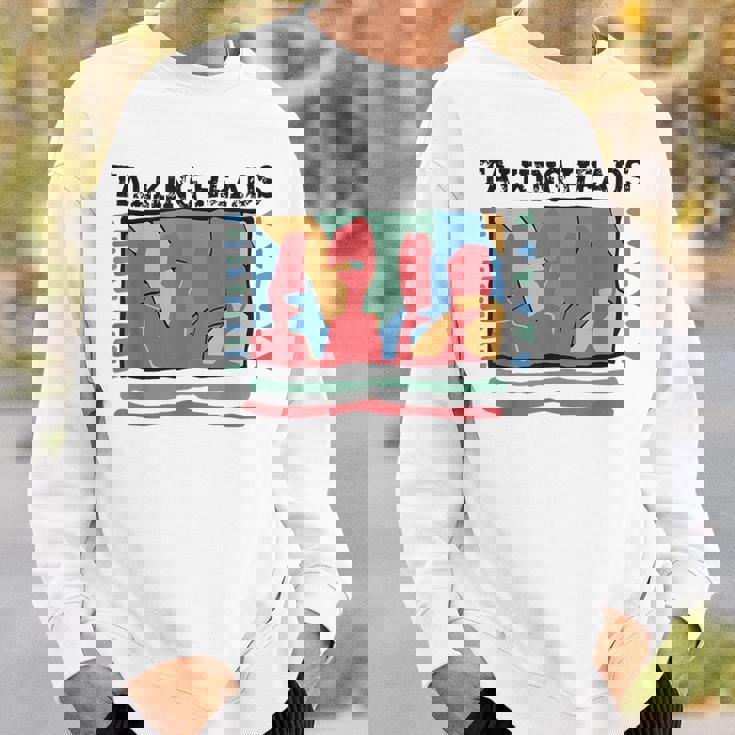 Talking Heads イエロー レトロ グラフィック スウェットシャツ 彼への贈り物