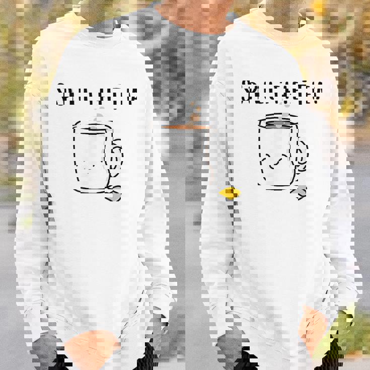 お茶をこぼす 友情 お茶好きの人 かわいい かわいい 湯呑み パーティー スウェットシャツ 彼への贈り物