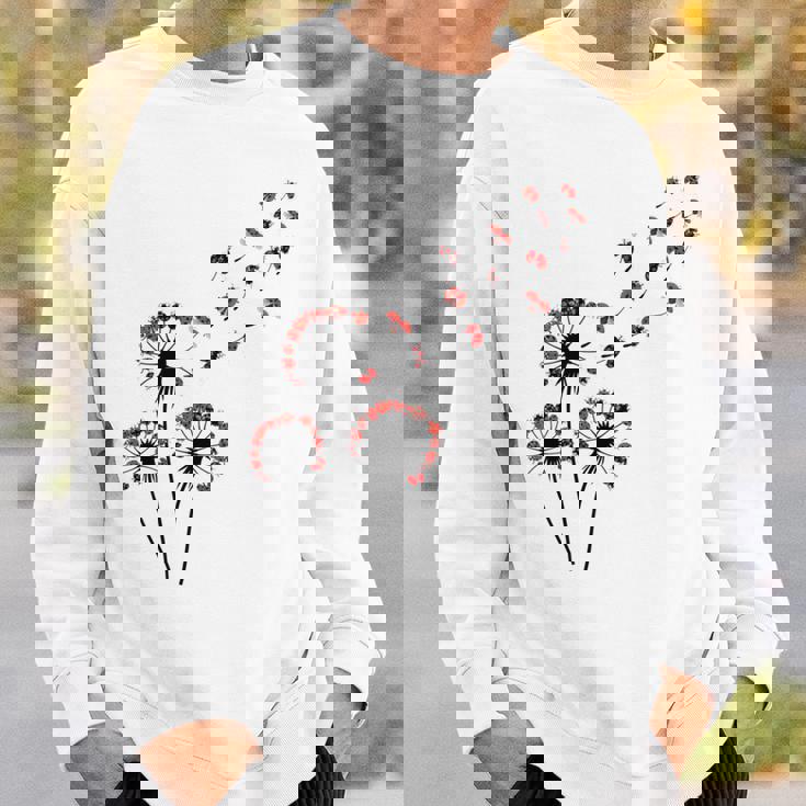 てんとう虫愛好家のためのフラワータンポポてんとう虫シャツ スウェットシャツ 彼への贈り物