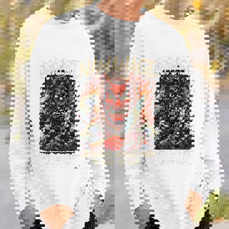 なまはげ 日本のブギーマン 、民話 妖怪 鬼 デーモン 波のアート スウェットシャツ 彼への贈り物