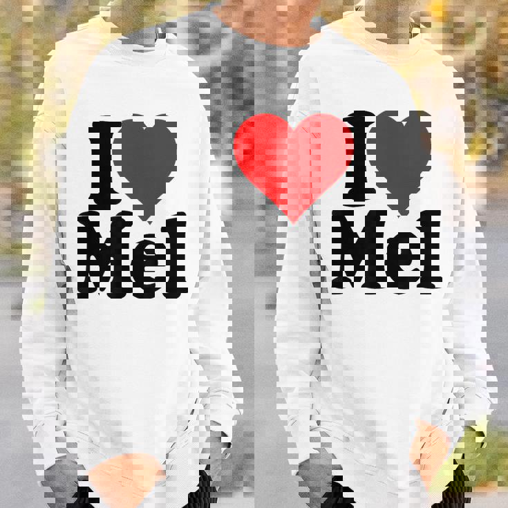 アイ・ラブ・ハート・メル・メルビン・メラニー・メリンダ・メリッサ・メロディ スウェットシャツ 彼への贈り物