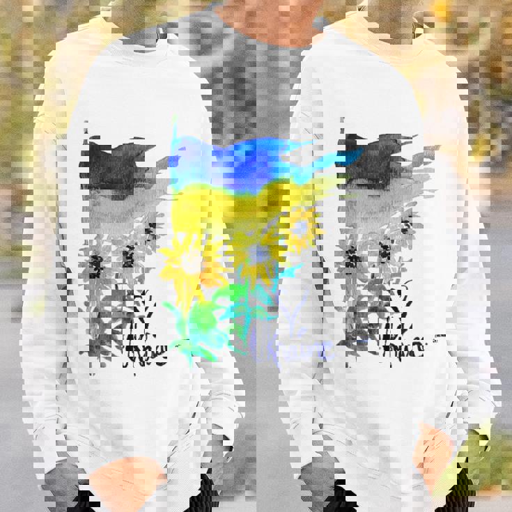 ウクライナ国旗 ひまわりの愛 ウクライナの強い服 スウェットシャツ 彼への贈り物