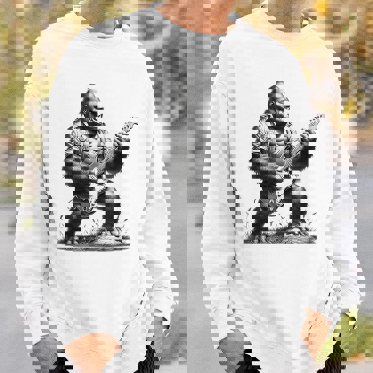 エレキギター ゴリラロックプレーヤー おもしろギフト グラフィック スウェットシャツ 彼への贈り物