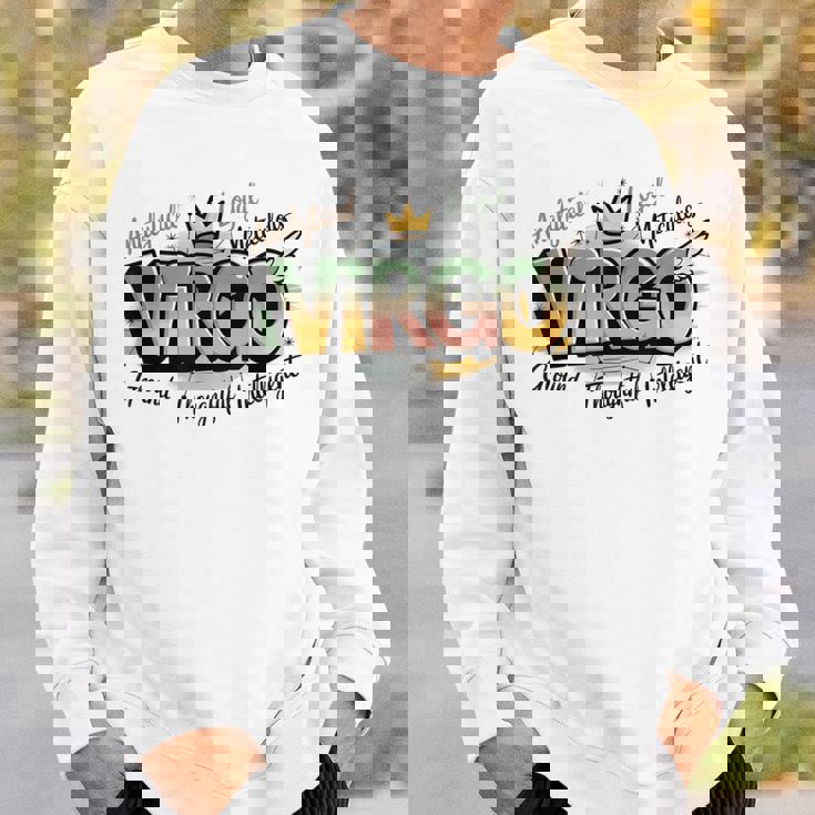 カラフルな乙女座の星座デザイン スウェットシャツ 彼への贈り物