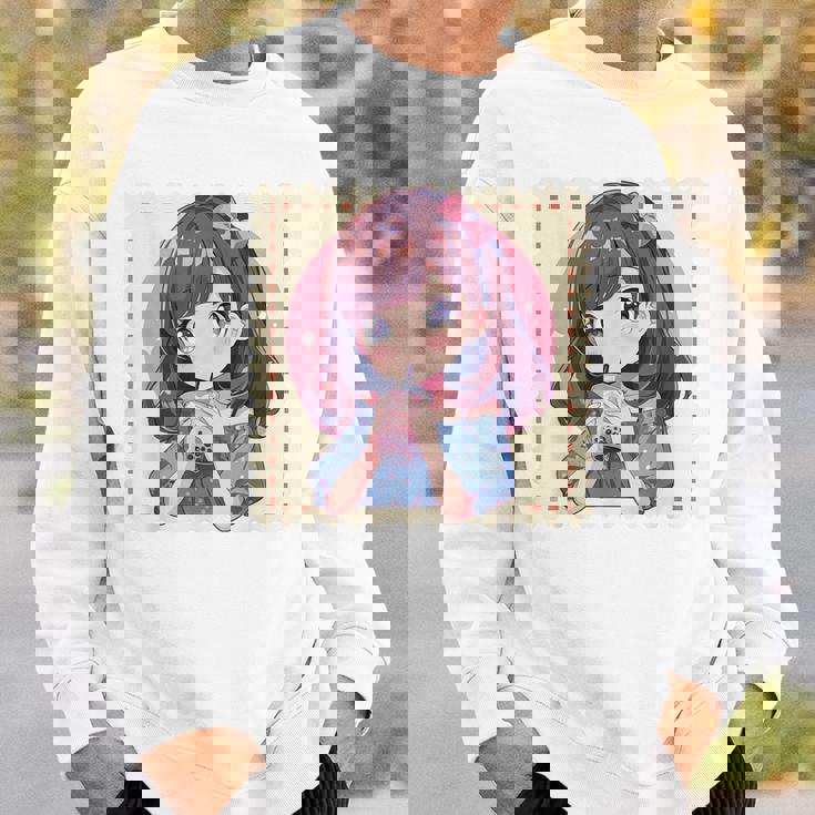 カワイイアニメ ちびガール バブルティー ボバミルク オタク スウェットシャツ 彼への贈り物