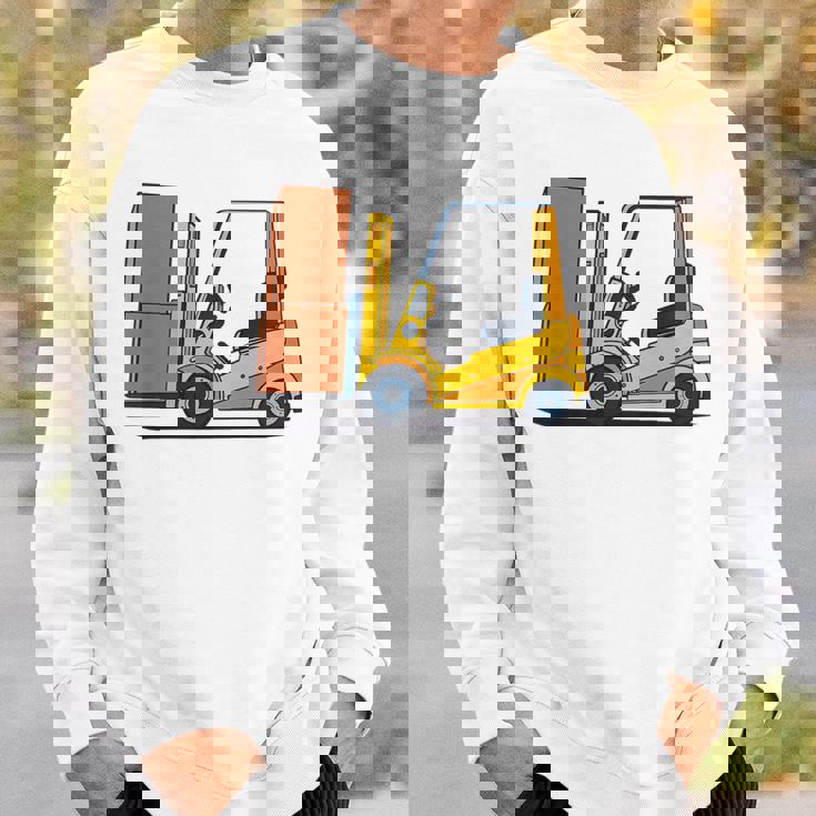 キッズ フォークリフト車両工事現場掘削機建設作業員 男の子 スウェットシャツ 彼への贈り物