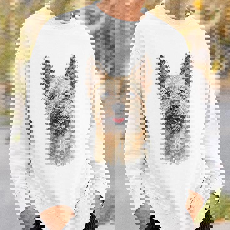 ケアンテリア 犬 グラフィック ペット アートワーク ケアンテリア スウェットシャツ 彼への贈り物