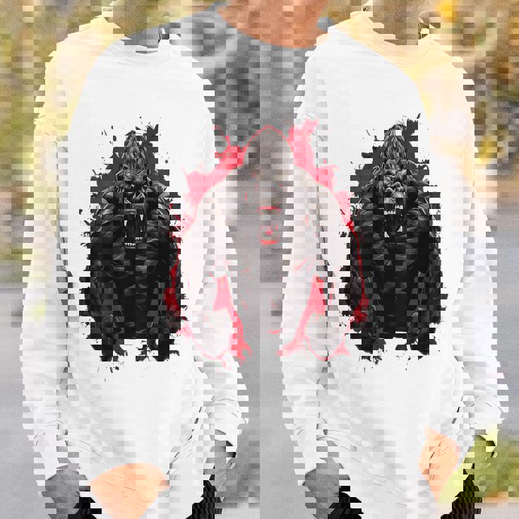 ゴリラ・ボディビル・ワークアウト バックプリント・ジム スウェットシャツ 彼への贈り物