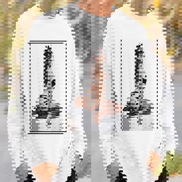 セクシーガールグラフィックtシャツ バッドキティ ピンナップ バックプリント スウェットシャツ 彼への贈り物