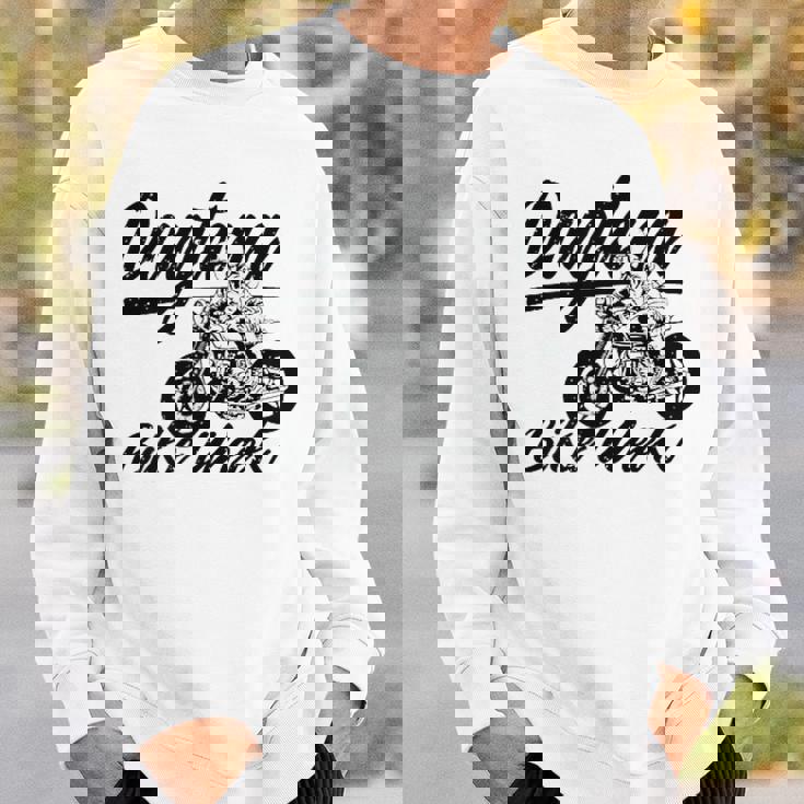 デイトナdaytona ビーチバイクウィーク レトロアンティーク調オートバイデザイン スウェットシャツ 彼への贈り物