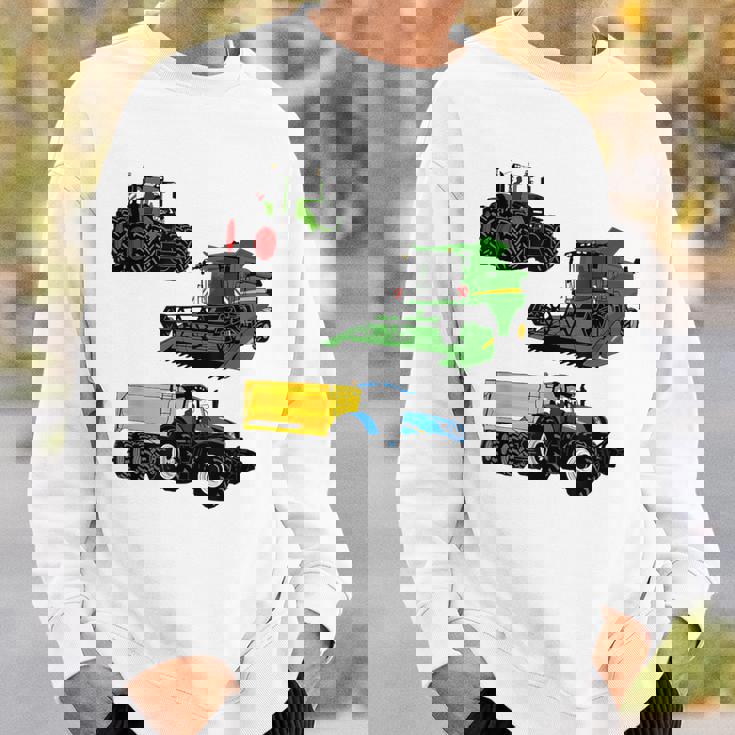 トラクター トラクター コンバインハーベスター 農家 農業 スウェットシャツ 彼への贈り物
